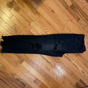 Black ripped jeans